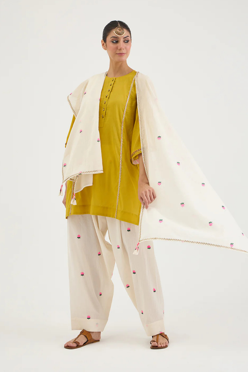 LOTUS DUPATTA cotton by AAVIDI for women in Singapore