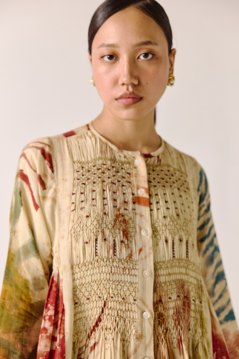 Frida Dress - Abstract cotton by CORD for women in Singapore