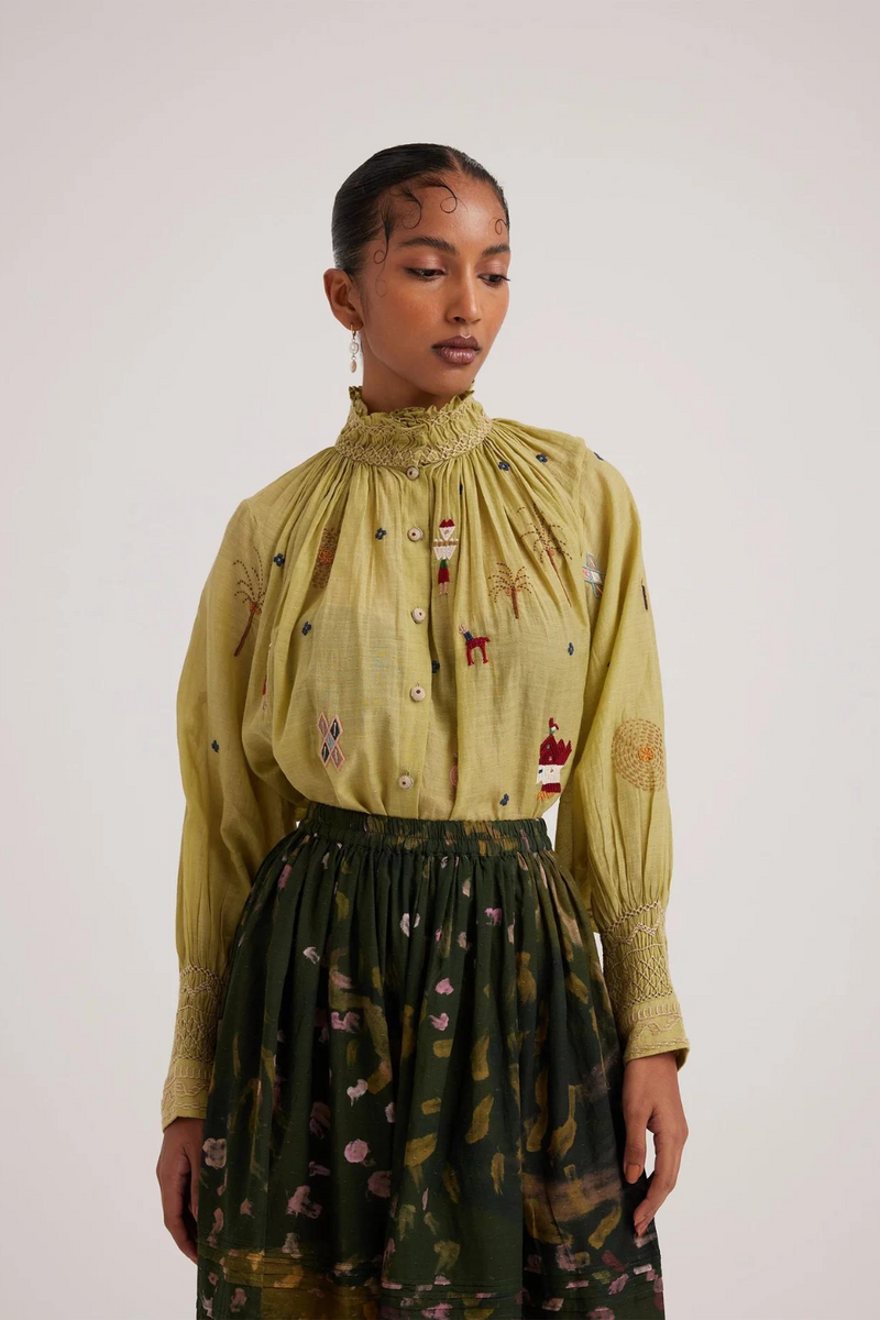 Farmer Top-Folk Green cotton by CORD for women in Singapore