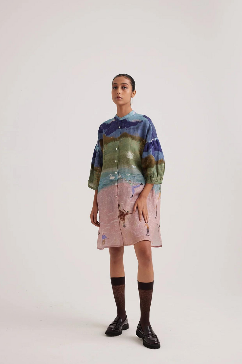 Oracle Tunic-Skater linen by CORD for women in Singapore