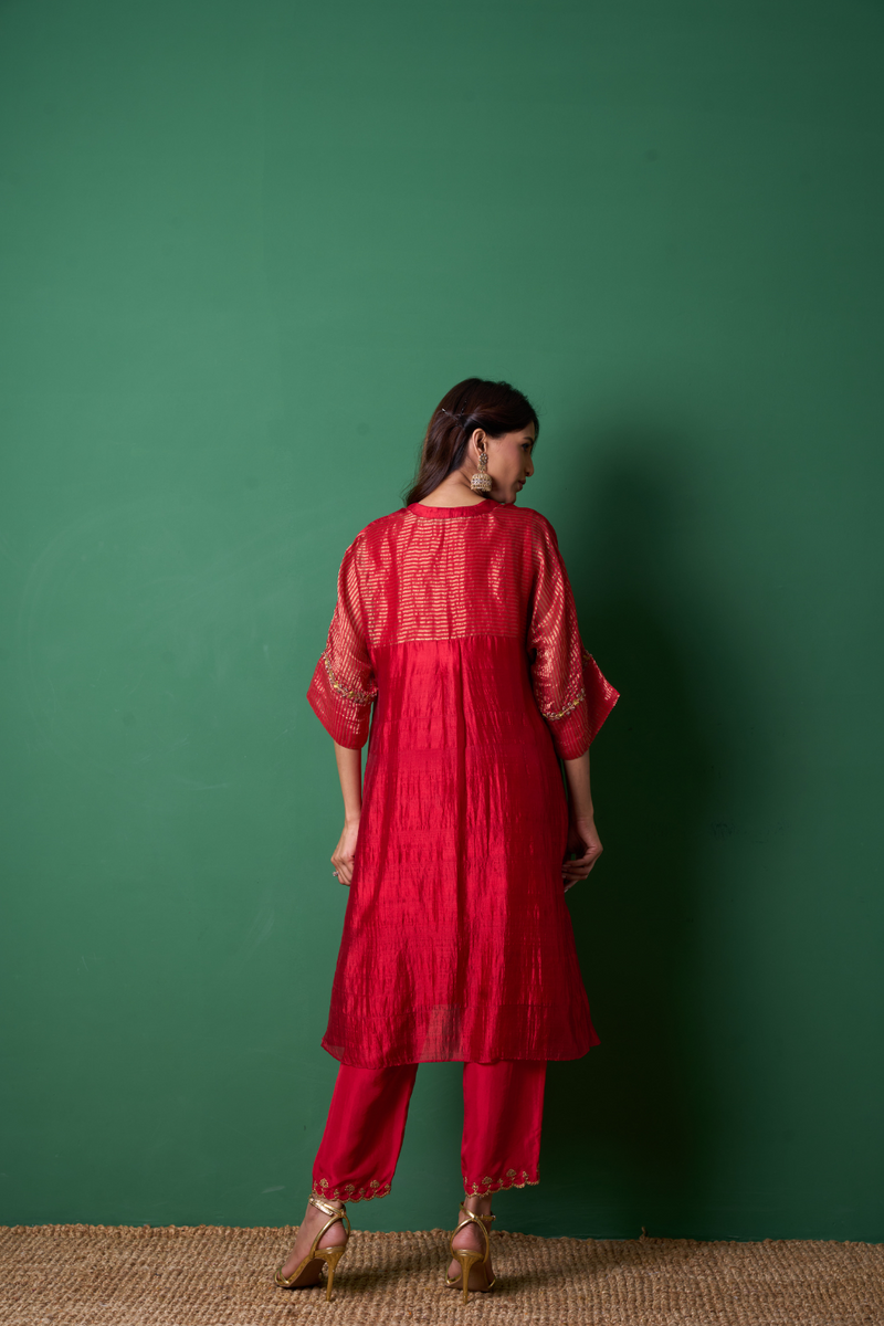 Radiance Kurta Set - Red