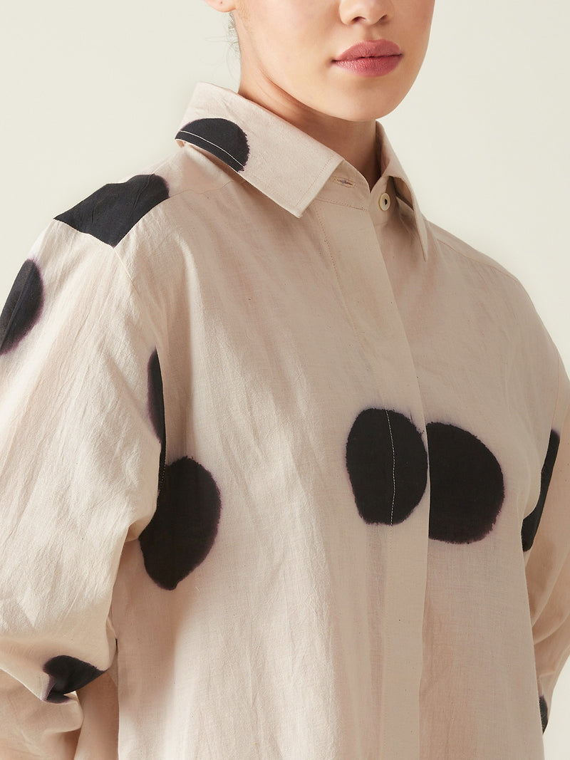 Dots shirt style set cotton Co-ord Sets by Aavidi for women in Singapore