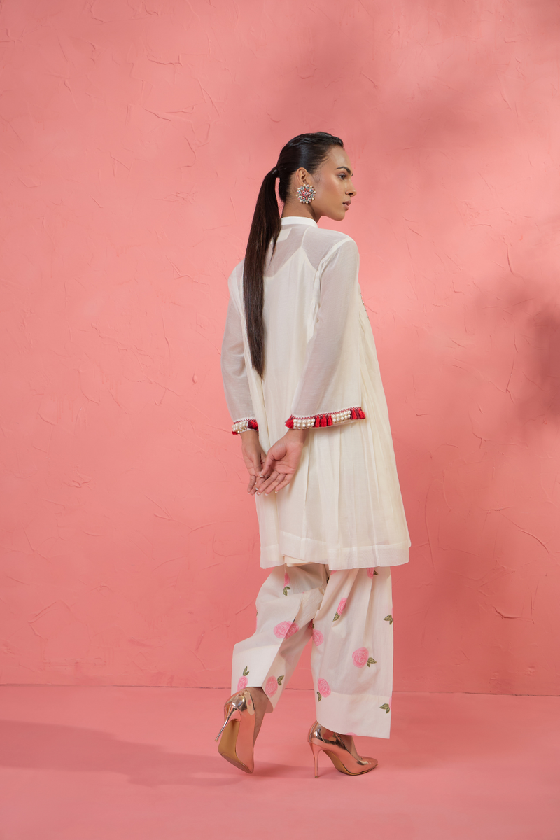 Rose Blush Set cotton cambric light kurta set by AAVIDI in multicolor for women in Singapore