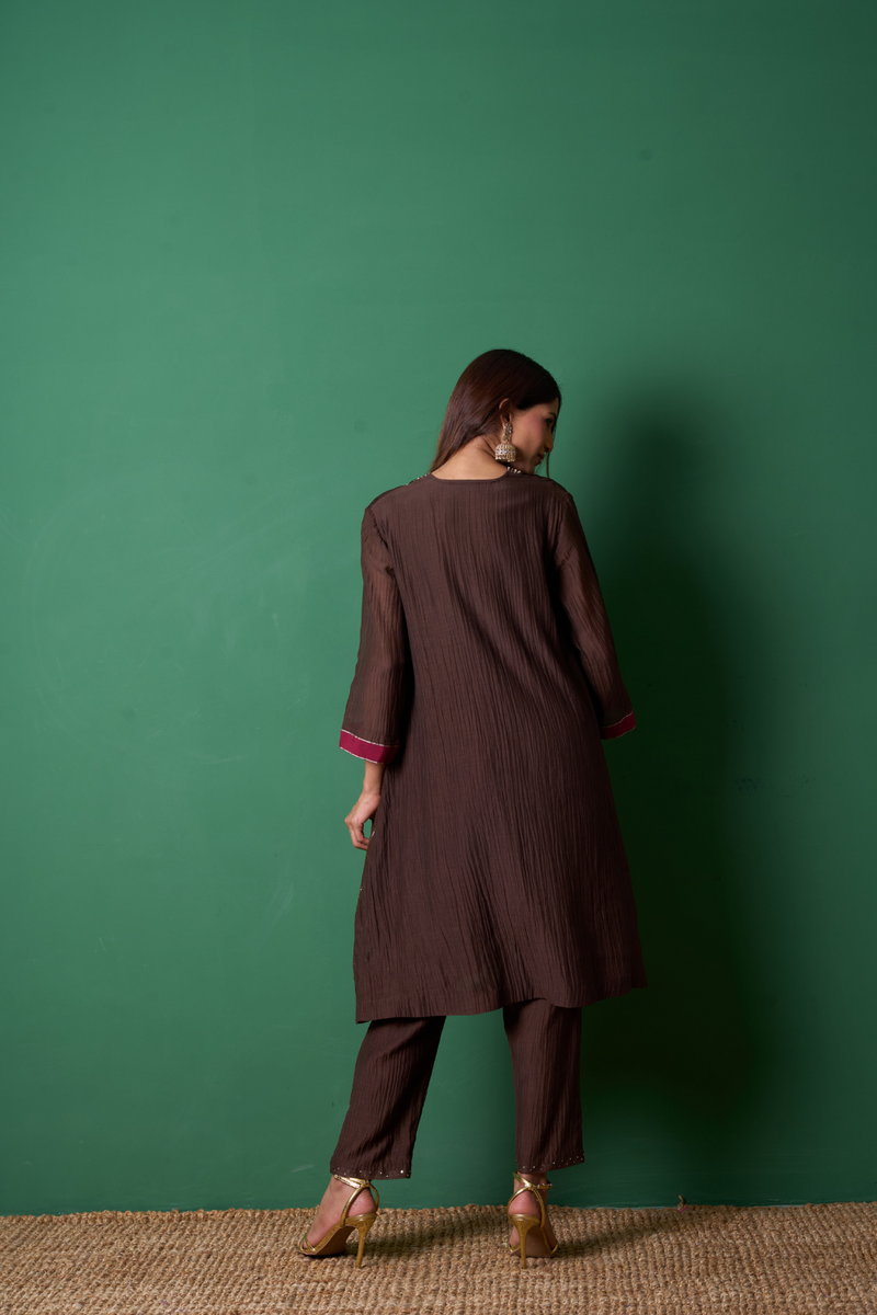 Glee Kurta Set - Brown