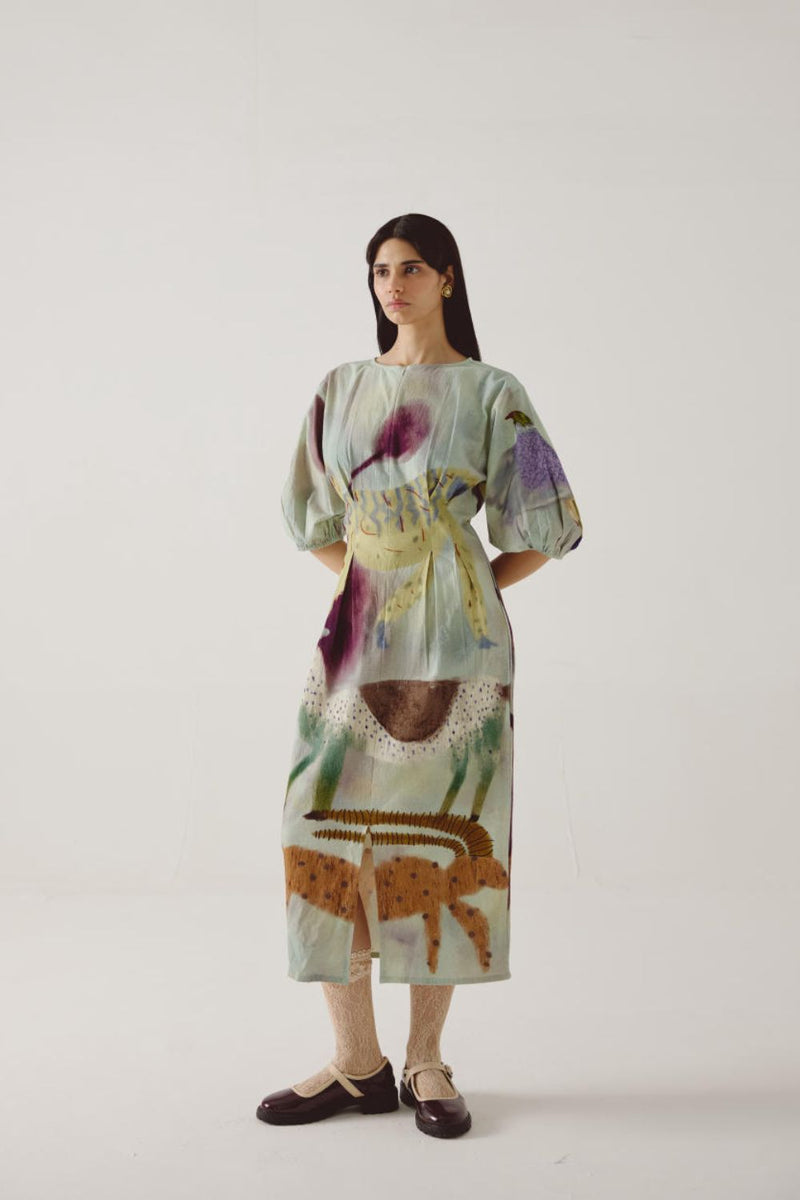 Shaft Dress-Mirage cotton by CORD in multi for women in Singapore