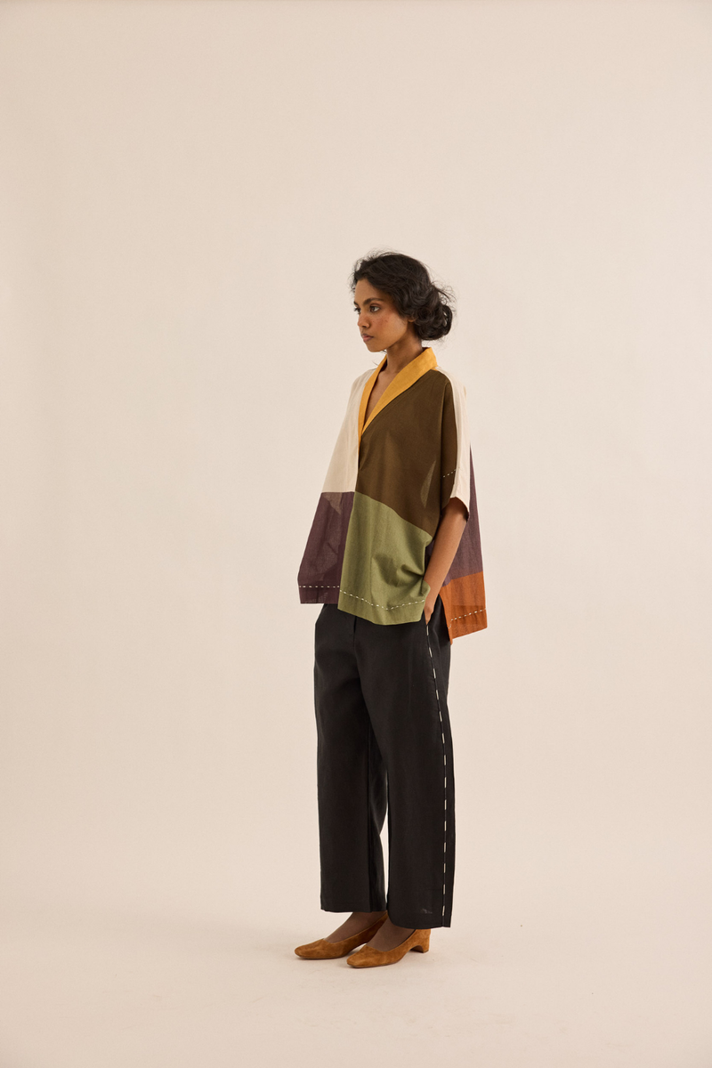 Kohl Pants linen pant/trouser by Khara Kapas in black for women in Singapore