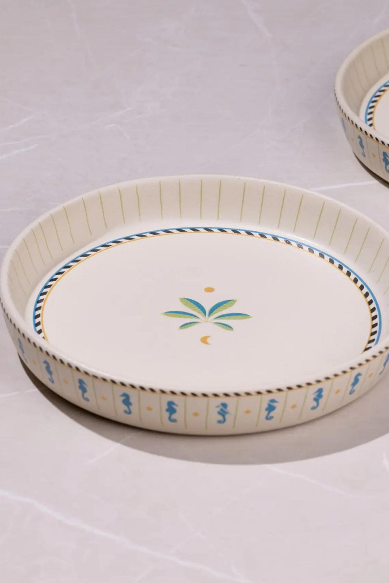 Mirissa Tall Edge Platter - Petit linen by Gado Living for in Singapore