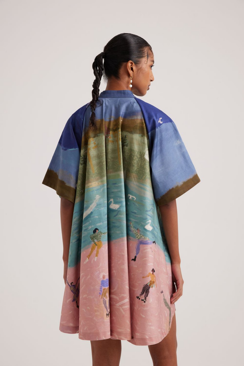 A-Line Dress-Skater satin by CORD for women in Singapore
