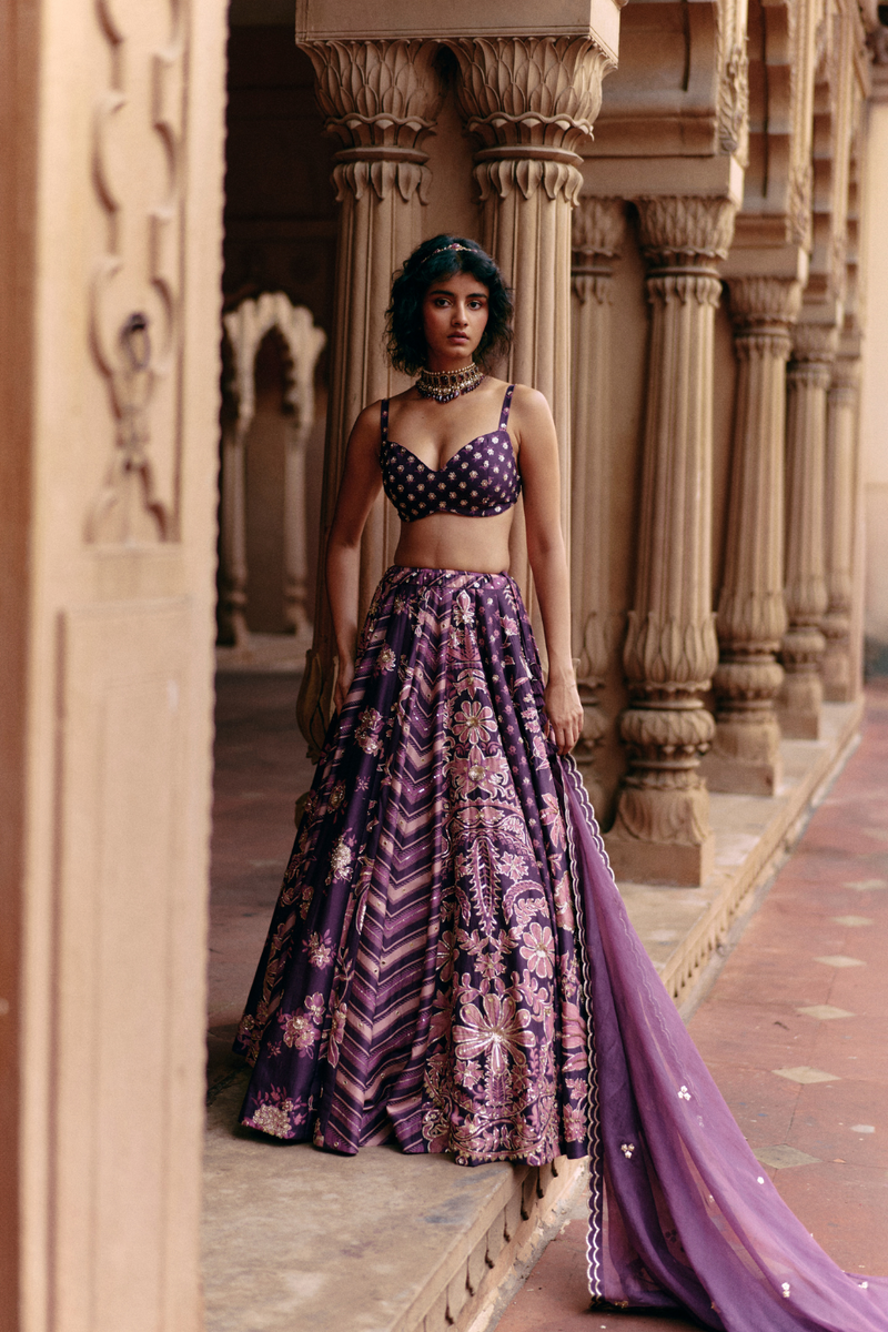 PH-2488 
Lehenga 
Blouse 
Dupatta Set by Paulmi & Harsh for women in Singapore