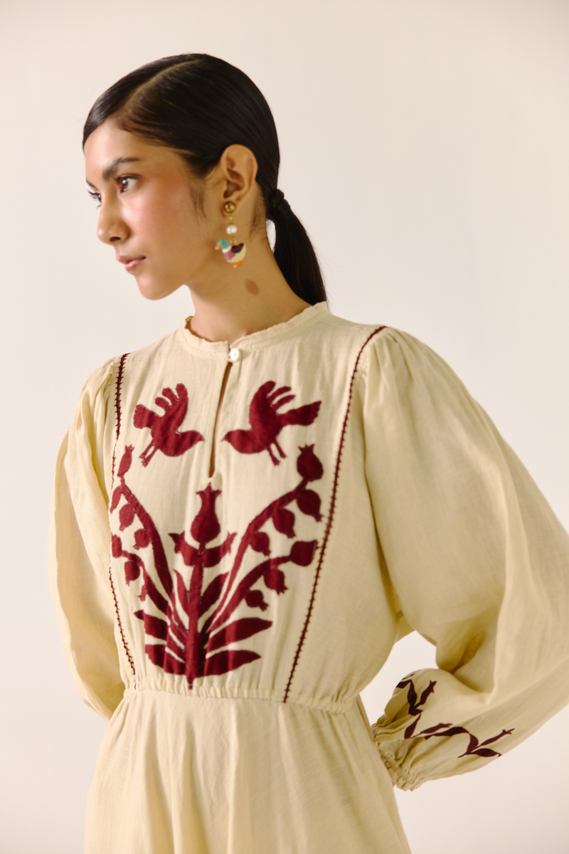 Emma Dress - Ivory linen by CORD in ivory for women in Singapore