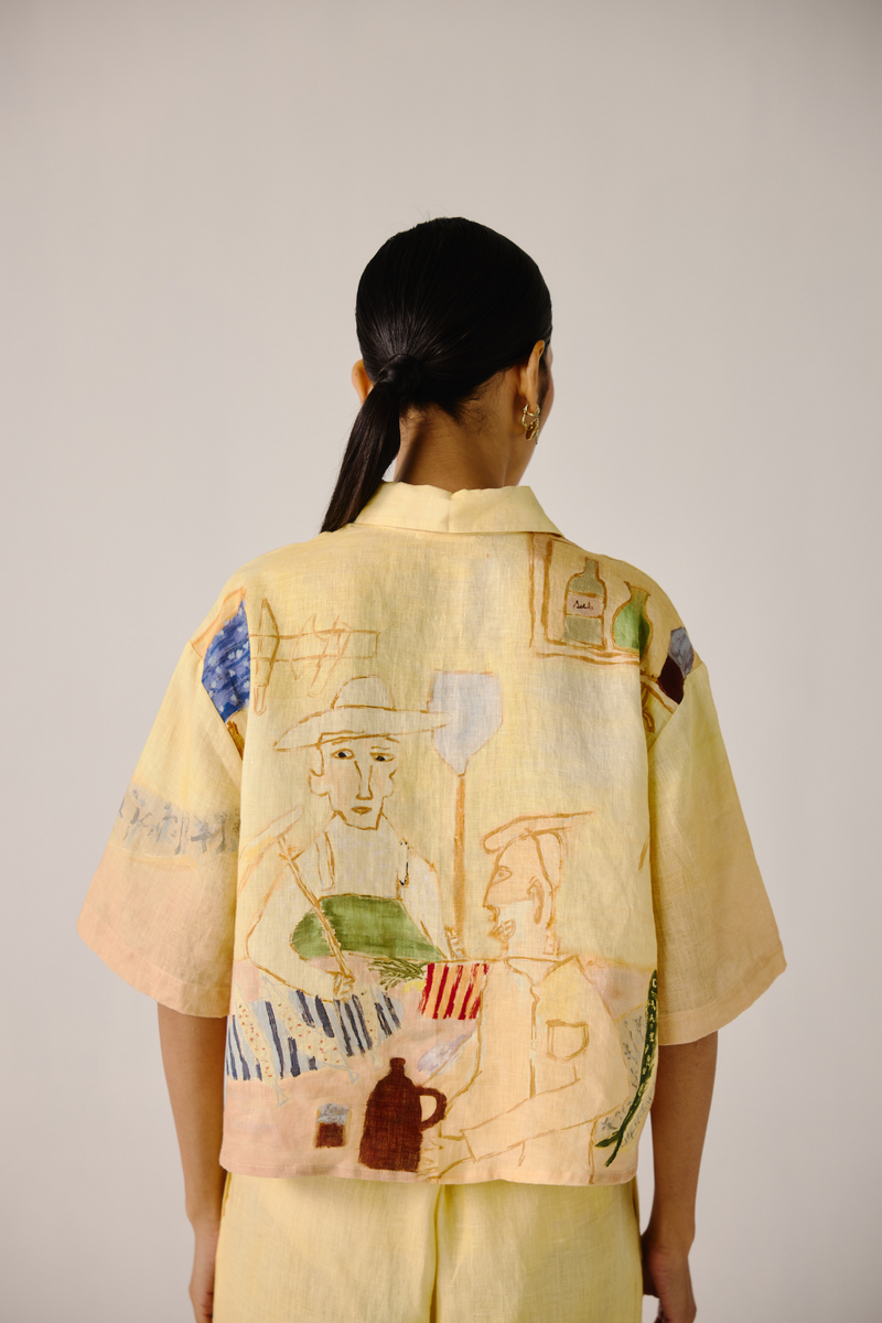 Ava Shirt - Fisherman Ombre linen by CORD for women in Singapore