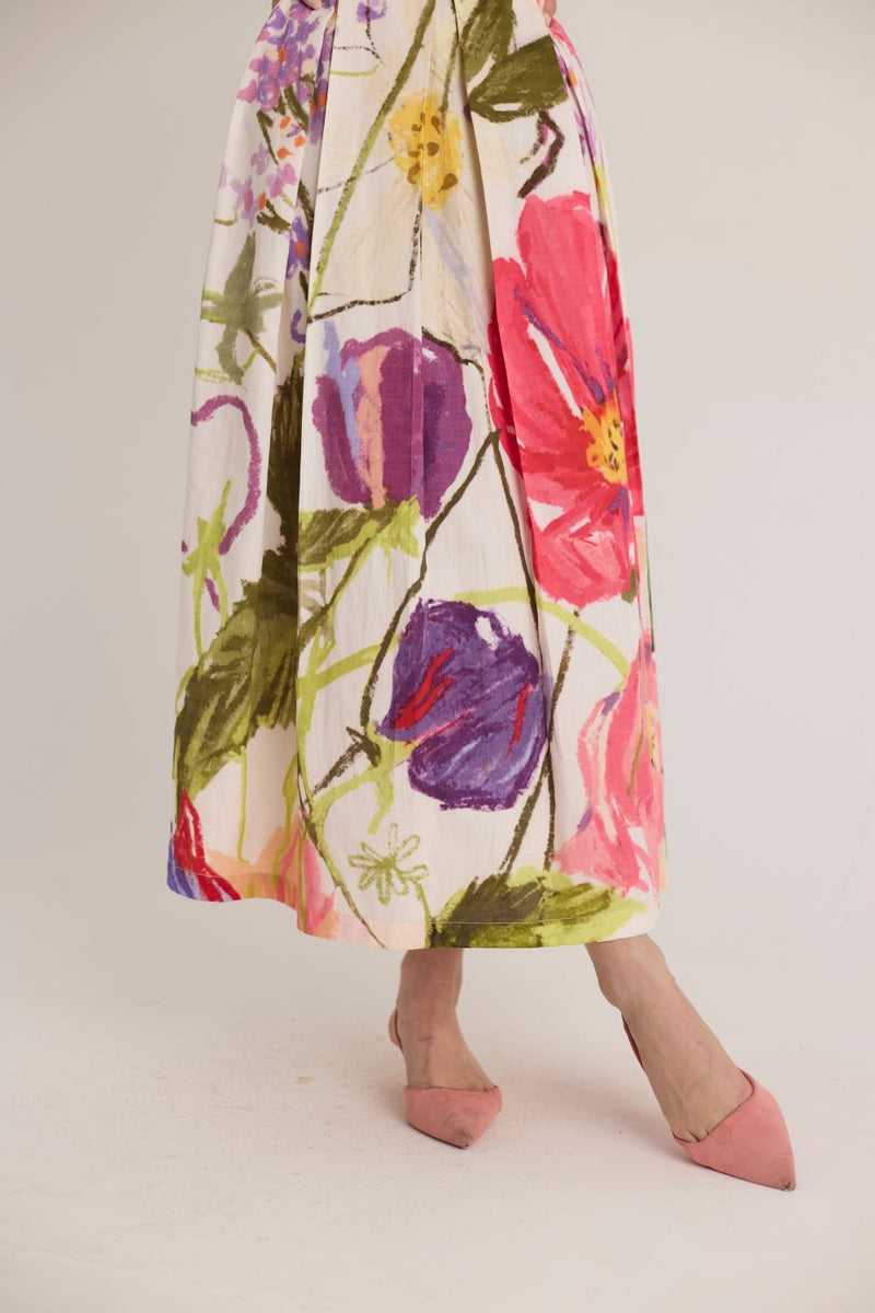 DOLLY WHITE BRALETTE DRESS satin by Yam in multi color for women in Singapore