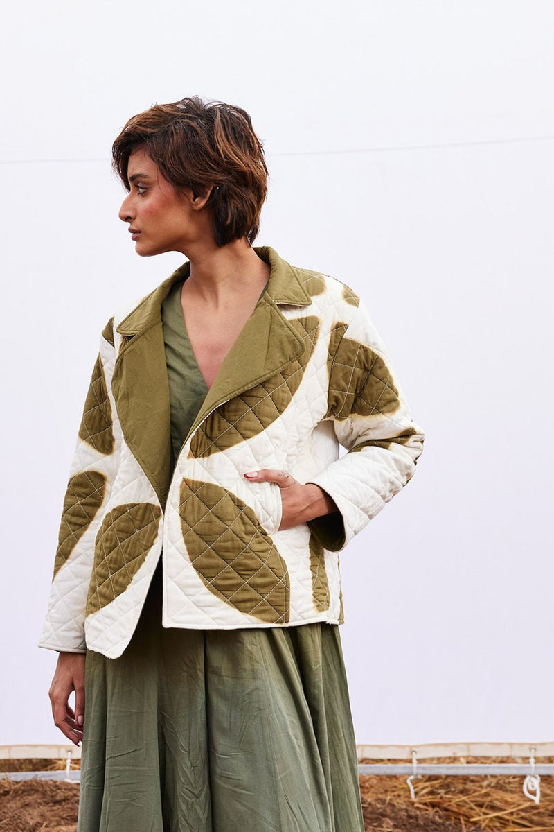 Basil jacket cotton by Khara Kapas in green for women in Singapore
