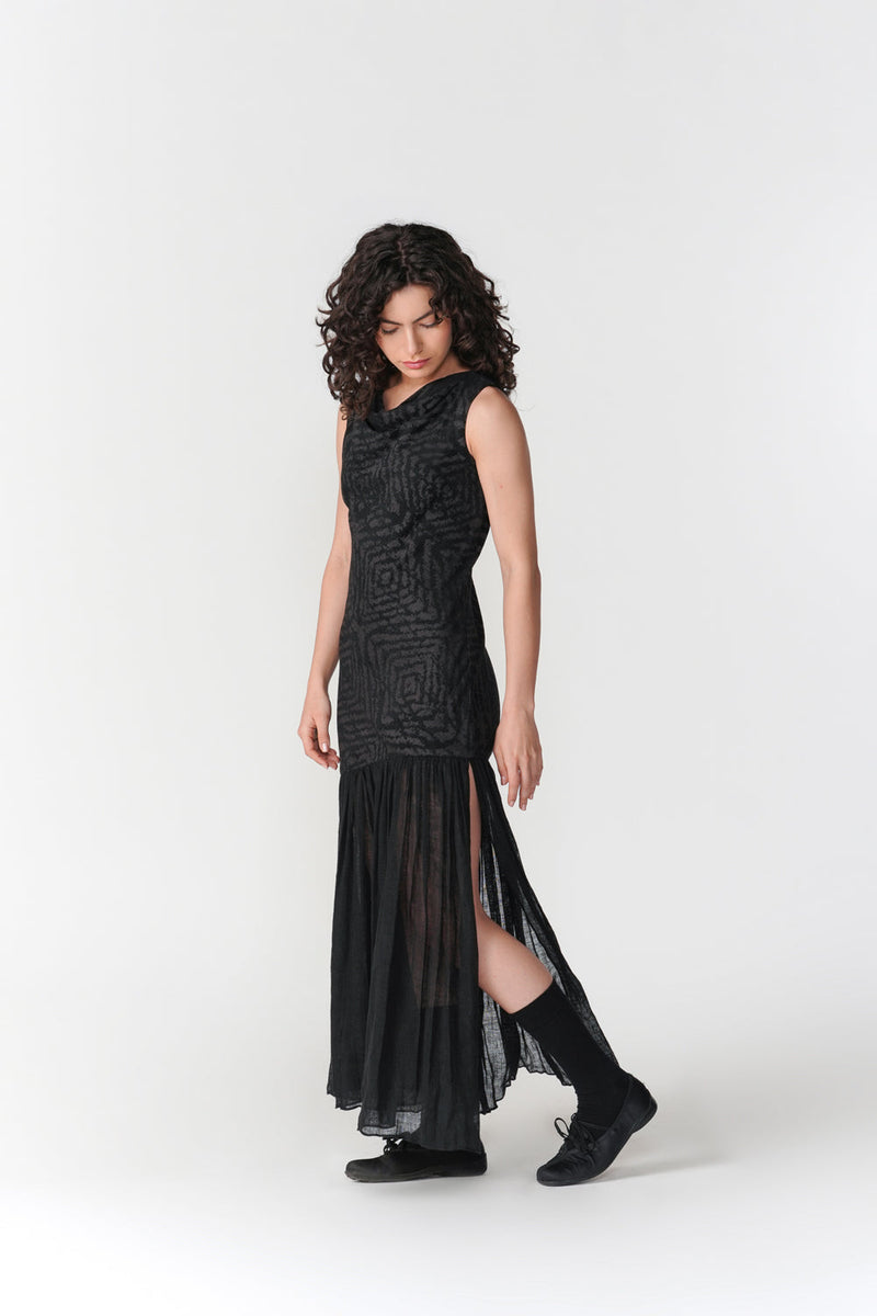 Cowl Neck Bias Dress dress by Turn Black in black for women in Singapore