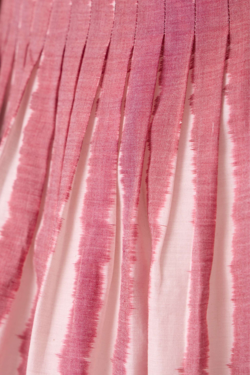 Levin Rhubarb Striped Ikat Skirt cotton by The Summer House for women in Singapore