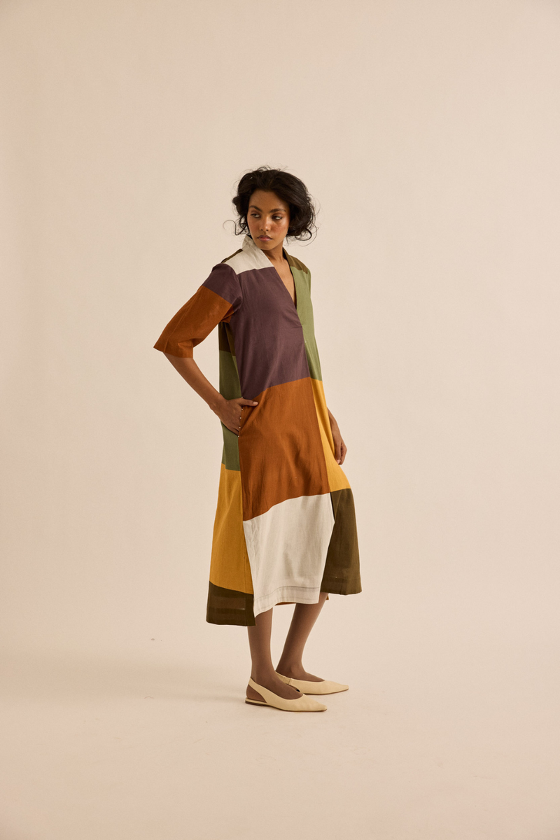Marl Dress mul dress by Khara Kapas in multicolor for women in Singapore