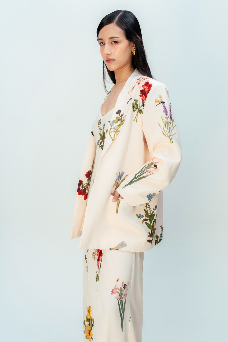 DANDELION DRIFT JACKET crepe jacket/overlay by Ode to Odd in blush pink for women in Singapore