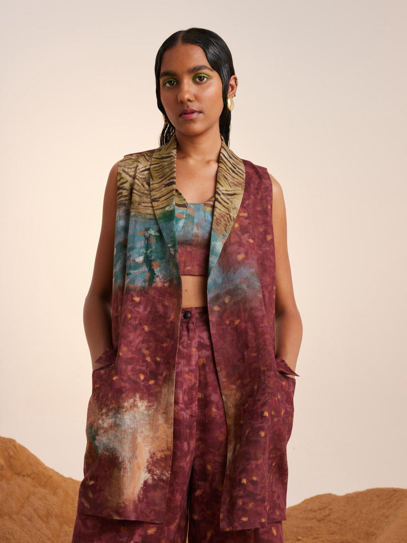 Summer Blazer Set (2pc)
(Blazer + Pants)-Grain linen Co-ord Set by CORD for women in Singapore