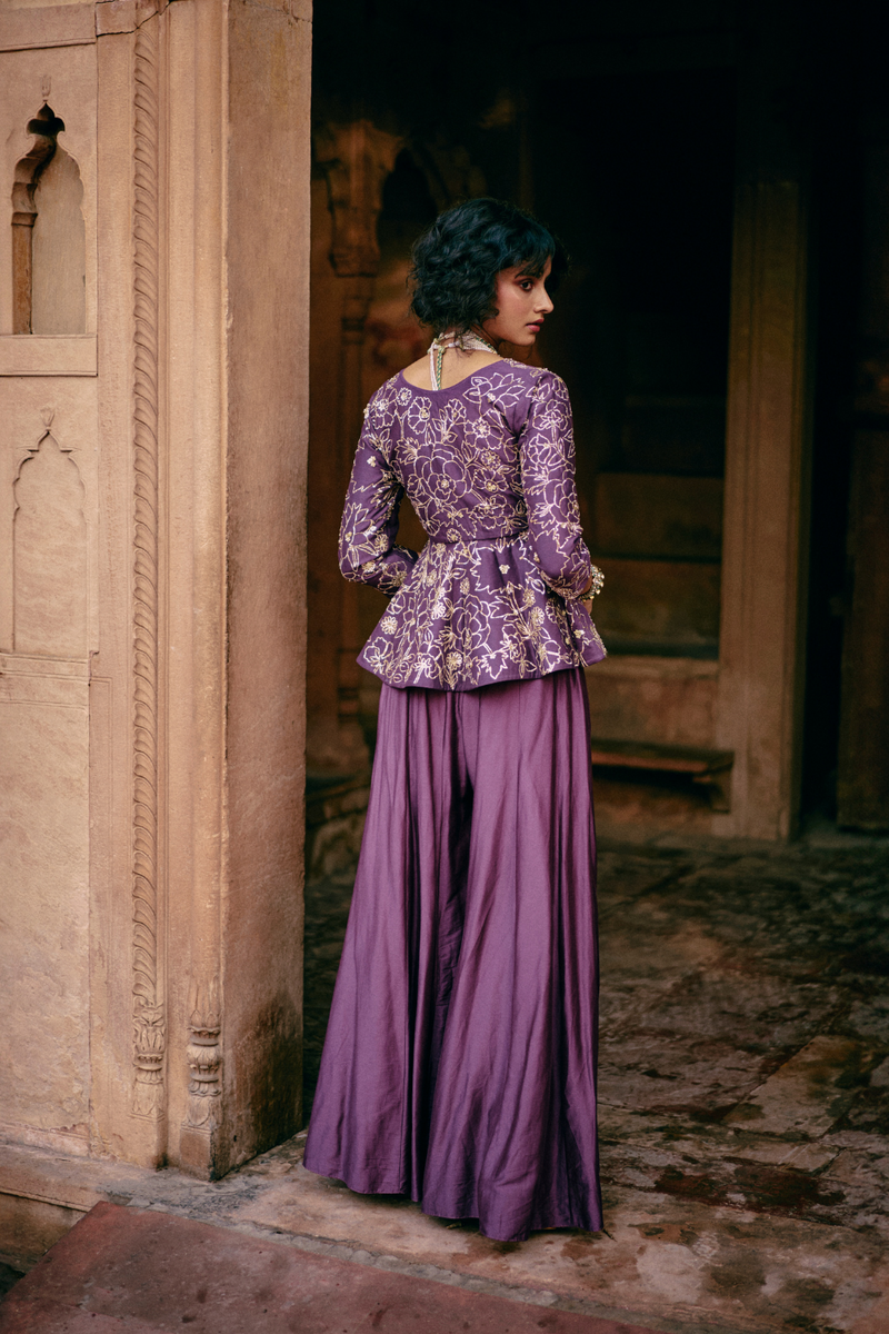 PH-2487 
Peplum 
Plazzoo Set by Paulmi & Harsh for women in Singapore