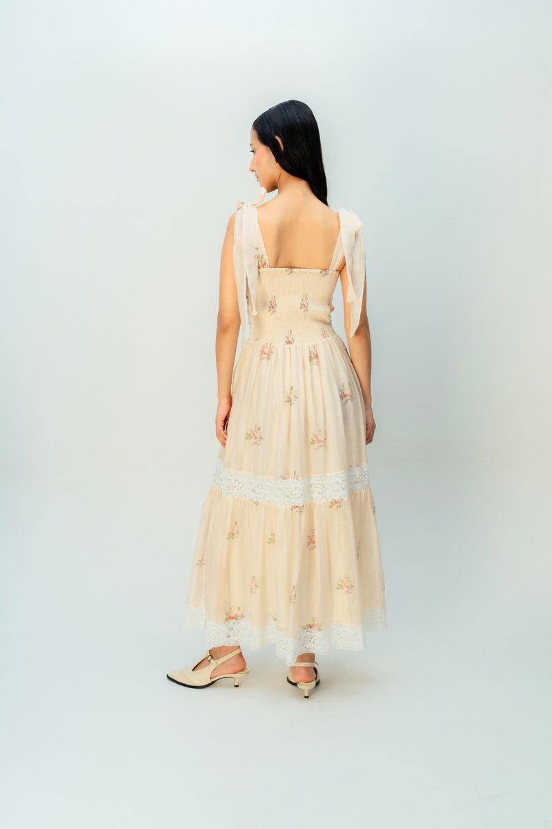 CREAME SUNSET DRESS mul dress by Ode to Odd in blush pink for women in Singapore