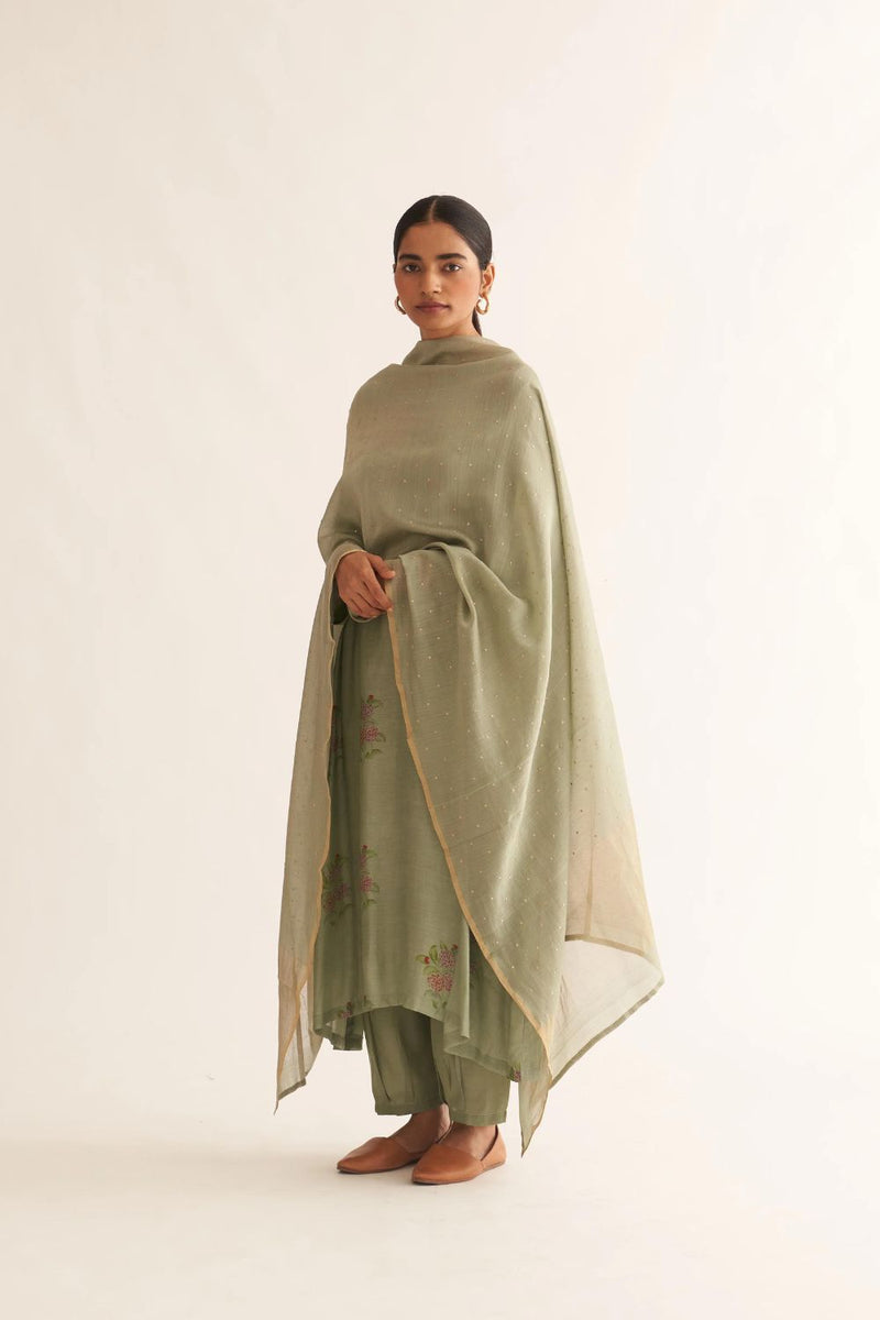 SAGE GREEN TARA DUPATTA