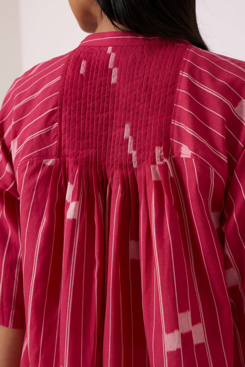 Dorian Rhubarb Ikat Top cotton by The Summer House for women in Singapore