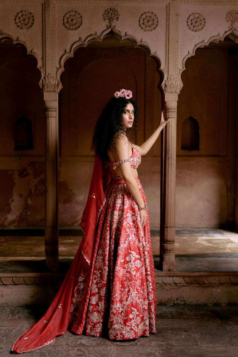 PH-2484 
Lehenga 
Blouse 
Dupatta Set by Paulmi & Harsh for women in Singapore