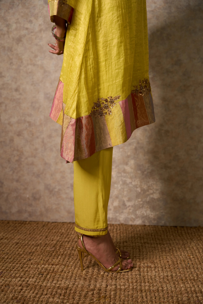 Zing Kurta Set - Yellow