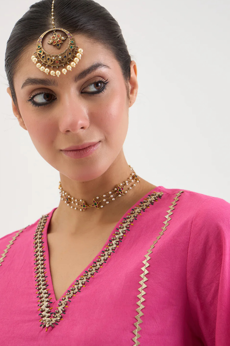 ROSA SET cotton by AAVIDI in pink color for women in Singapore