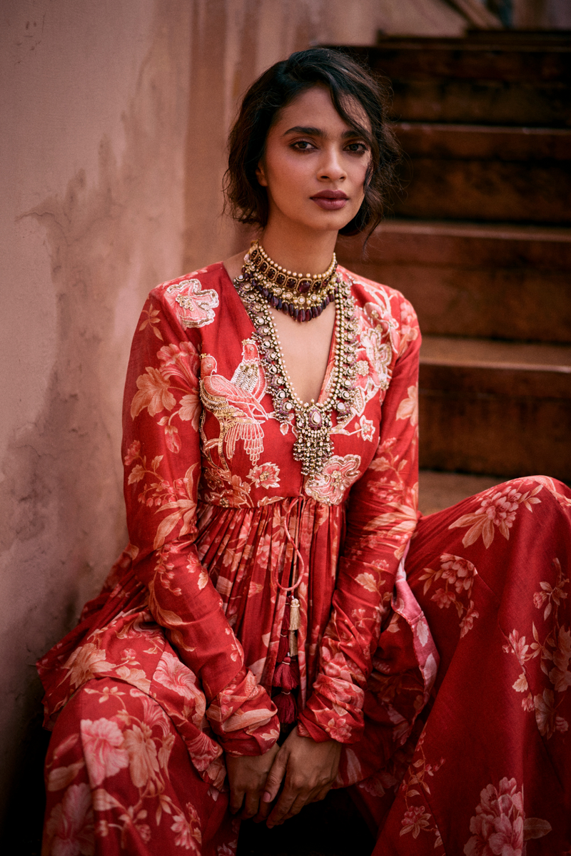 PH-2481 
Peplum 
Plazzoo Set by Paulmi & Harsh for women in Singapore