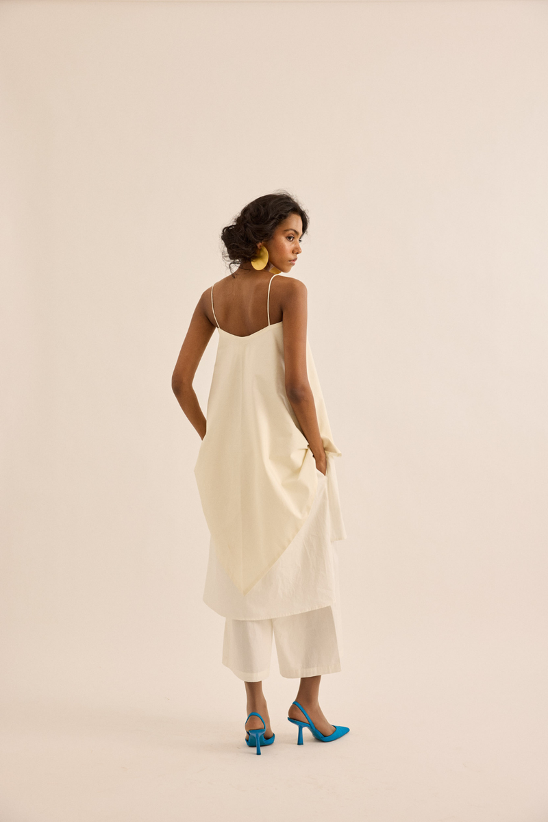 Casper Top mul top/shirt by Khara Kapas in ivory for women in Singapore