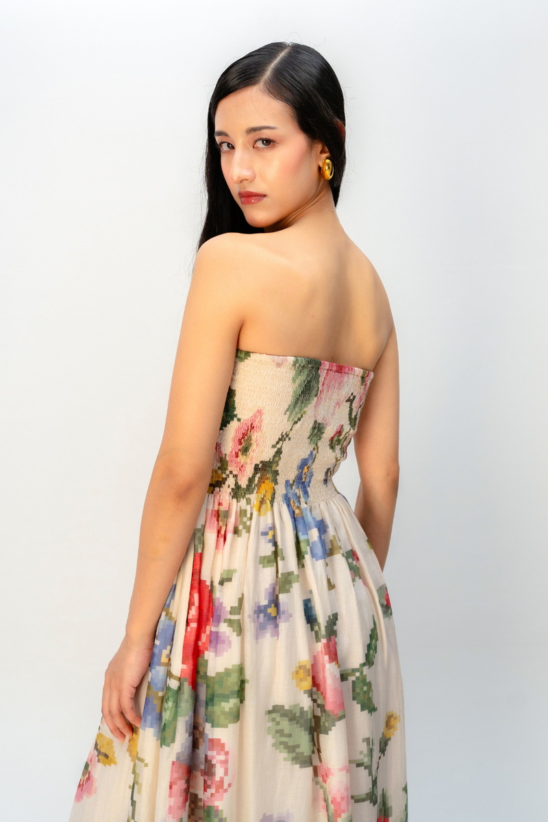 APRICOT VEIL DRESS mul dress by Ode to Odd in multi for women in Singapore