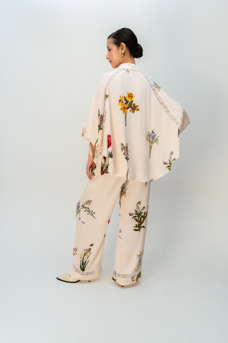 GENTLE GRACE CO-ORD SET crepe co-ord set by Ode to Odd in blush pink for women in Singapore