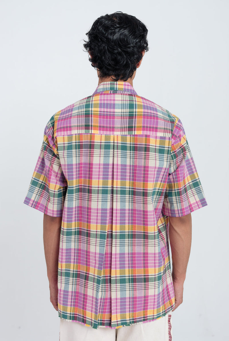 Sherbet Shirt cotton shirt by Jodi Men in pink, green, multi-colour for men in Singapore