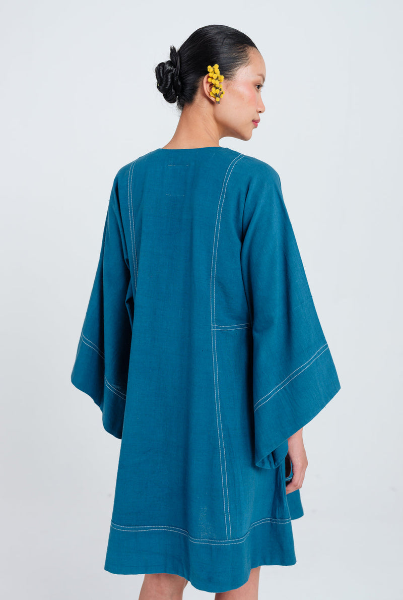 Ether Shift Dress kala cotton dress by JodiLife in blue for women in Singapore