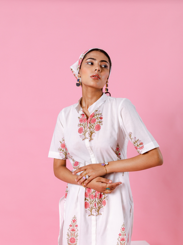 Pink Dahlia Co-Ord Set - Size S
