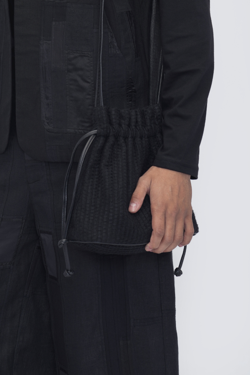 Jinpa Bag cotton by Turn Black in black color for women in Singapore