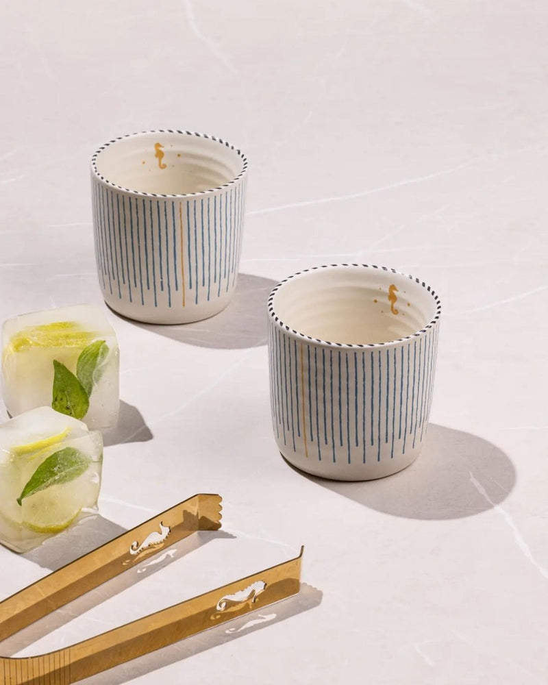 Mirissa Tumblers - set of 2 linen by Gado Living for in Singapore