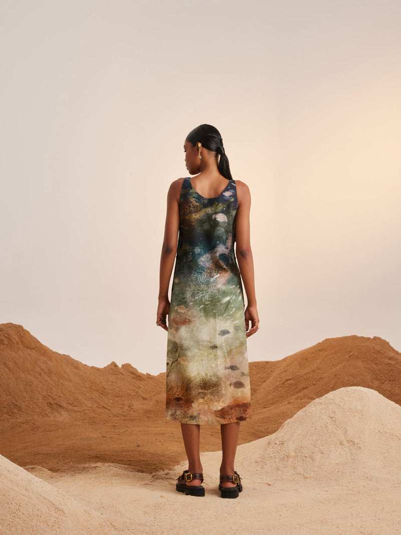 Zen Dress-Underwater rayon Dress by CORD for women in Singapore
