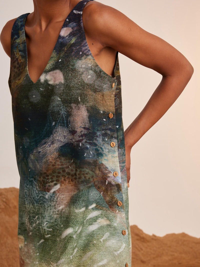Zen Dress-Underwater rayon Dress by CORD for women in Singapore