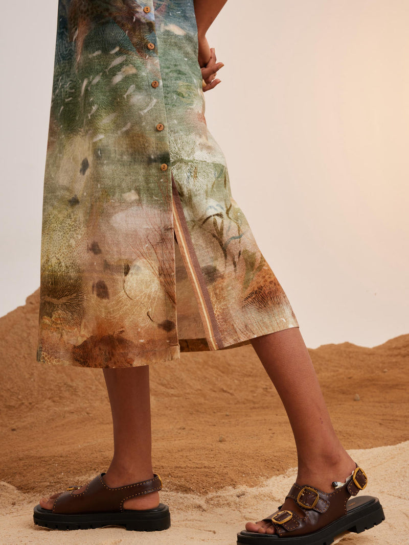 Zen Dress-Underwater rayon Dress by CORD for women in Singapore