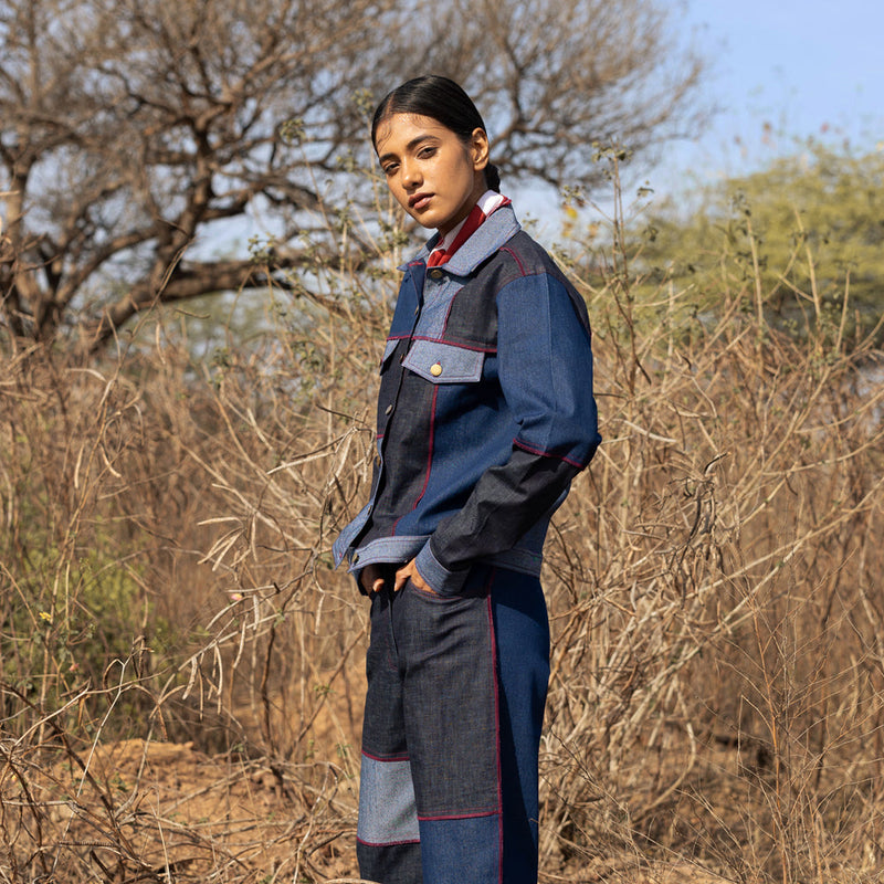 Cheryl Patch Jacket mul by Doodlage in multi color for women in Singapore