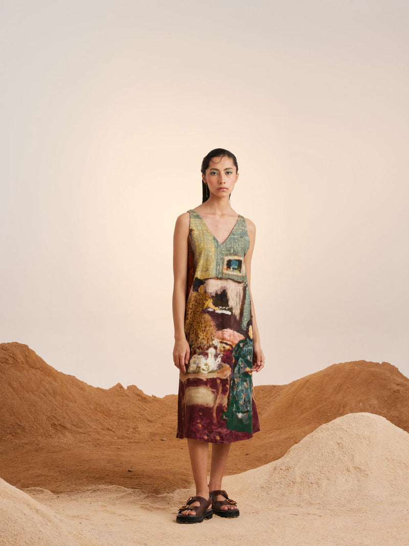 Zen Dress-High Tea rayon Dress by CORD for women in Singapore