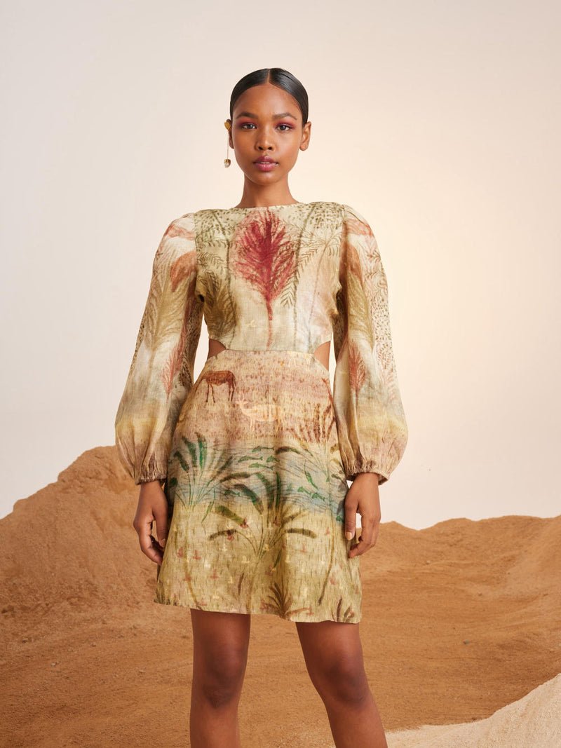 Euro Dress-Woods linen Dress by CORD for women in Singapore