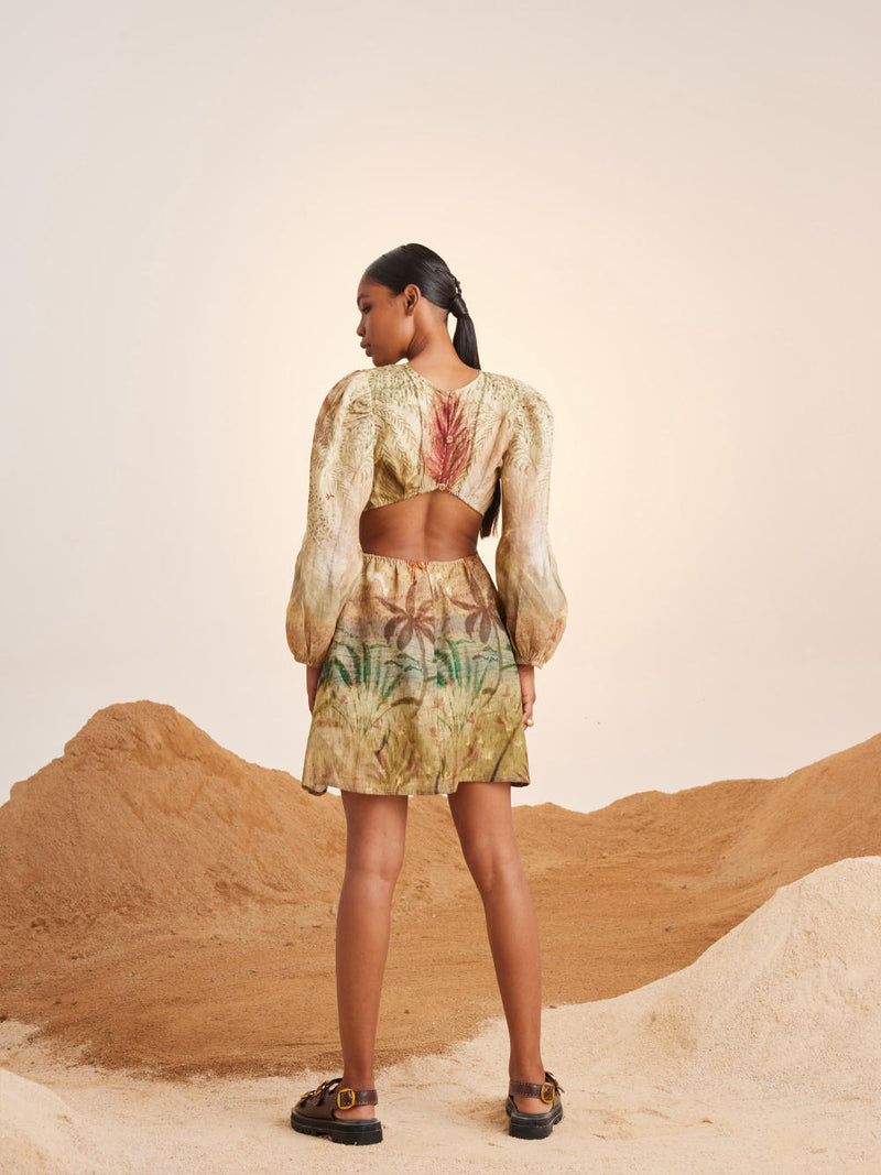 Euro Dress-Woods linen Dress by CORD for women in Singapore