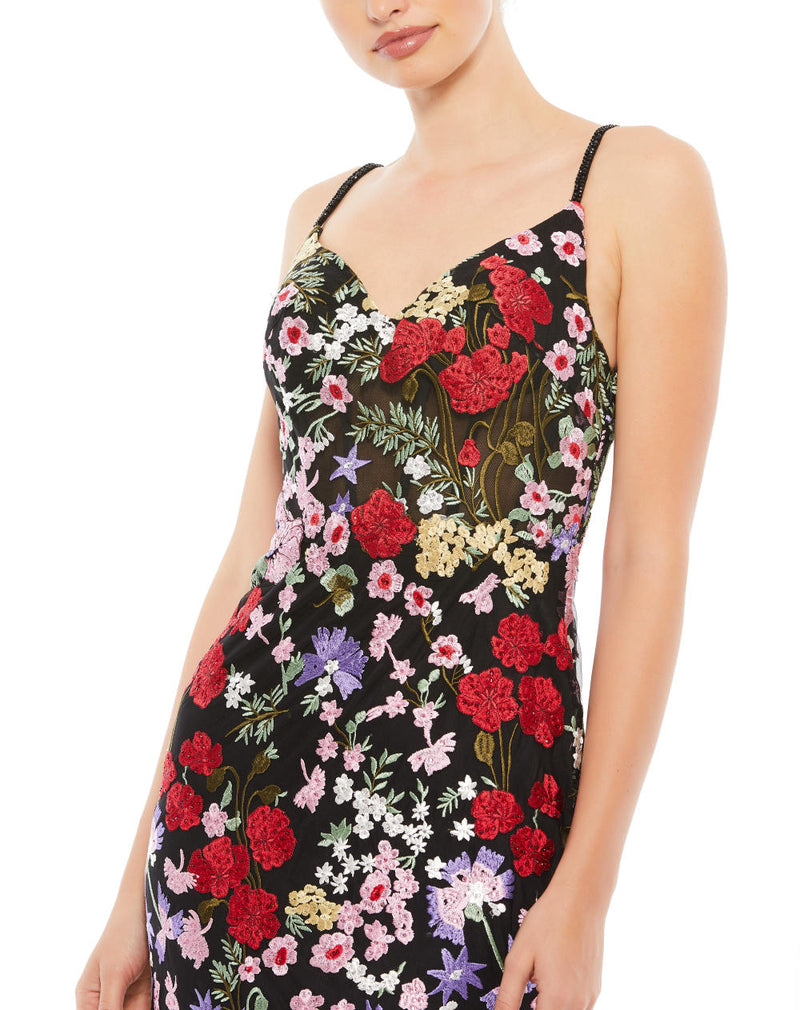 MD-67473 Strappy Long Dress-Black by Mac Duggal in black color for women in Singapore