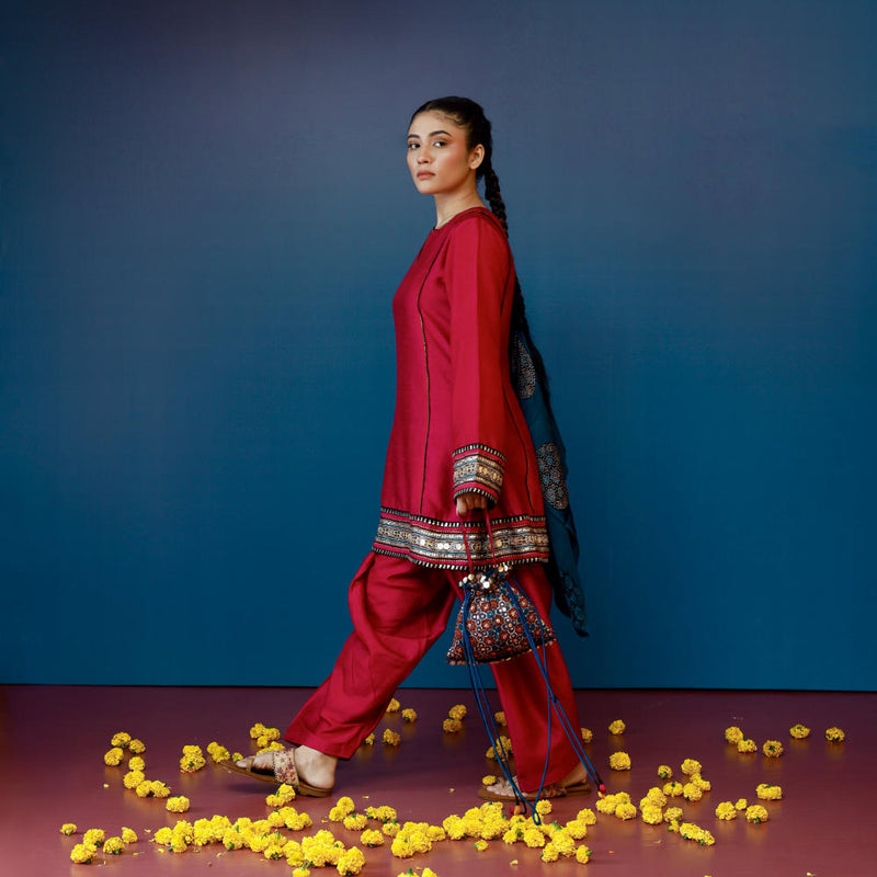 Pherie Pink Salwaar Kameez Set