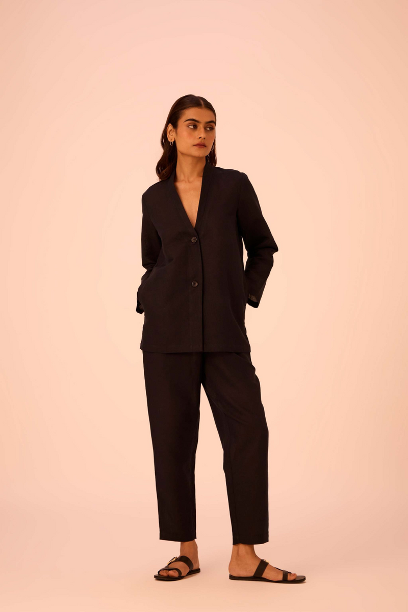 Andrei Black Pants cotton by The Summer House in white color for women in Singapore