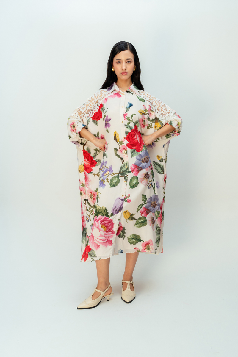 LASTING NOTE DRESS crepe dress by Ode to Odd in multi for women in Singapore