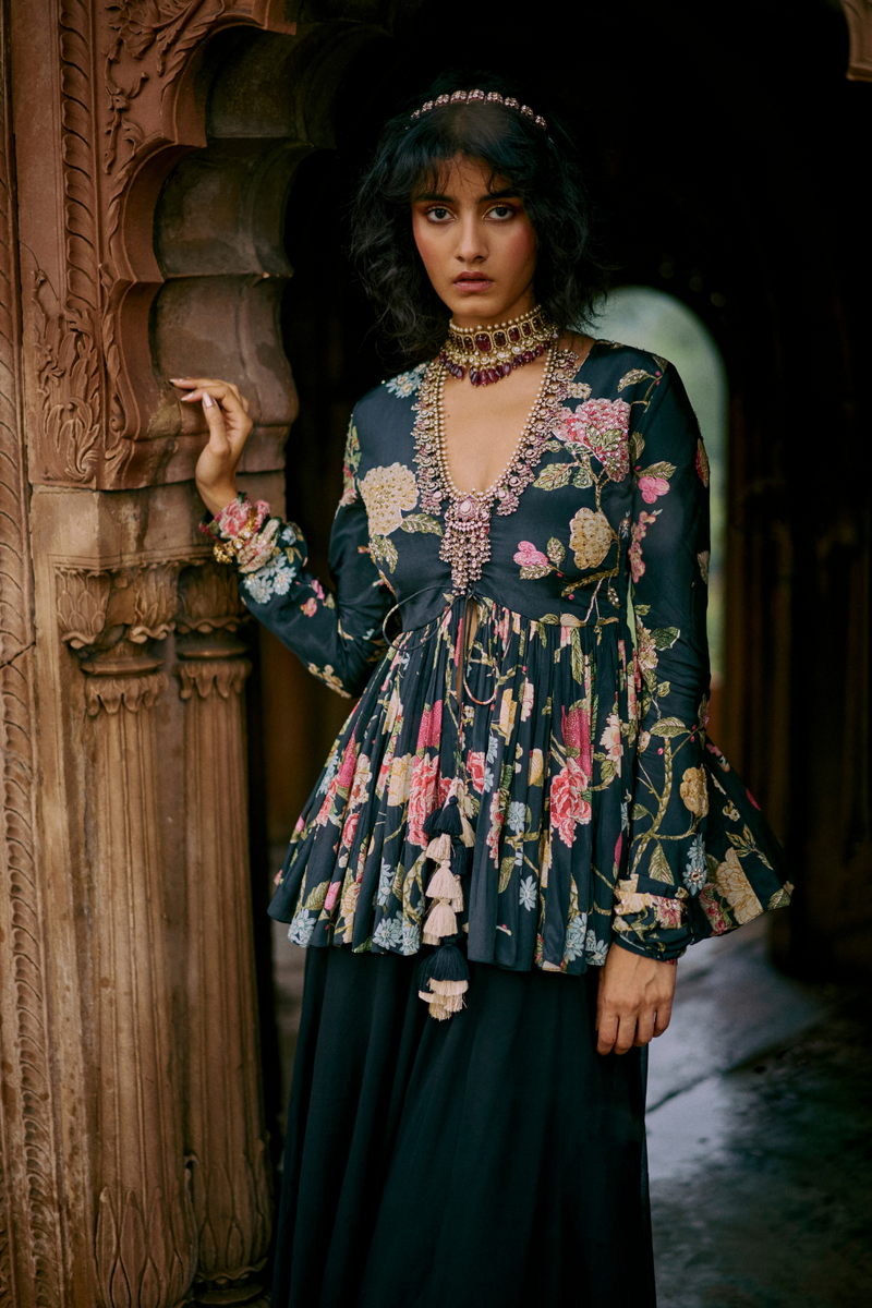 PH-2495 
Peplum 
Plazzoo Set by Paulmi & Harsh for women in Singapore
